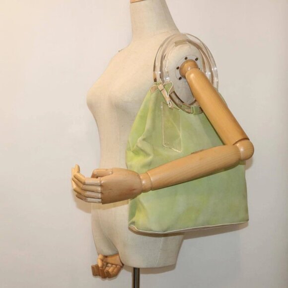 CELINE Hand Bag Suede Green Auth 53736V - Picture 10 of 14